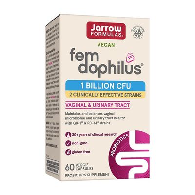 Jarrow Formulas Fem-Dophilus, 1 Billion Organisms Per Cap, Supports Vaginal and Urinary Tract Health, 60 Count (Cool Ship, Pack Of 3, Packaging may vary)