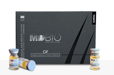 MD PLUS BIO Clinical Hair Regrowth Meso Complex Serum Kit - Strengthens Hair Roots and Promotes Hair Regrowth - Serum Set for Stronger, Thicker Longer Hair - 10 Pcs 6 ml Vials
