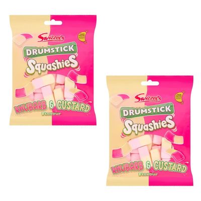 Swizzel Squashies Rhubarb Custard 120g (Pack of 2)