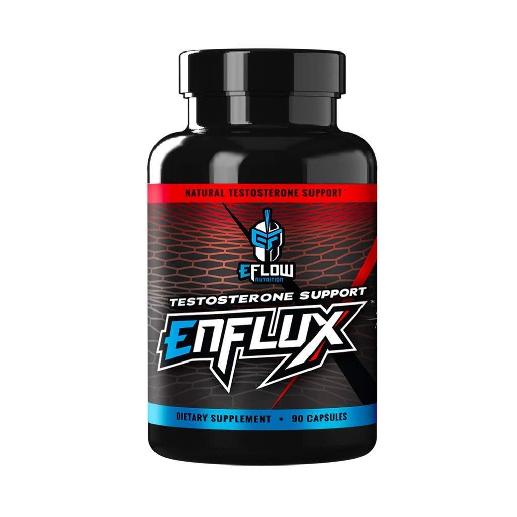 eFlow Nutrition Enflux Natural T Support with KSM-66 Ashwagandha - Supplement to Support Lean Body Mass for Men and Women - Fenugreek, DIM, Longjack AstraGin - 90 Capsules (30 Day Supply)