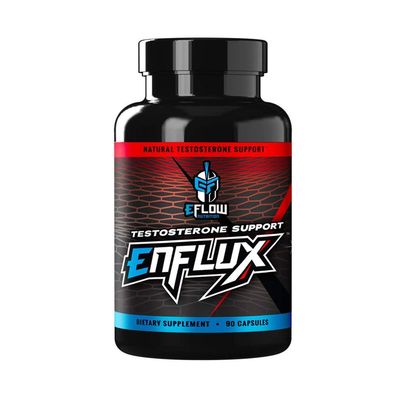 eFlow Nutrition Enflux Natural T Support with KSM-66 Ashwagandha - Supplement to Support Lean Body Mass for Men and Women - Fenugreek, DIM, Longjack AstraGin - 90 Capsules (30 Day Supply)