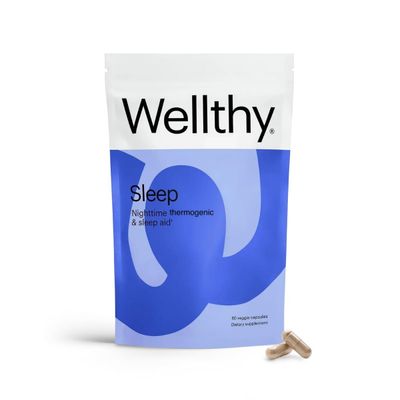 Wellthy Night Time Thermogenic - Vitamin B6, Ashwagandha Melatonin - Nighttime Thermogenic for Women - Belly Thermogenic - Natural Weight Loss Supplements for Women, 60ct
