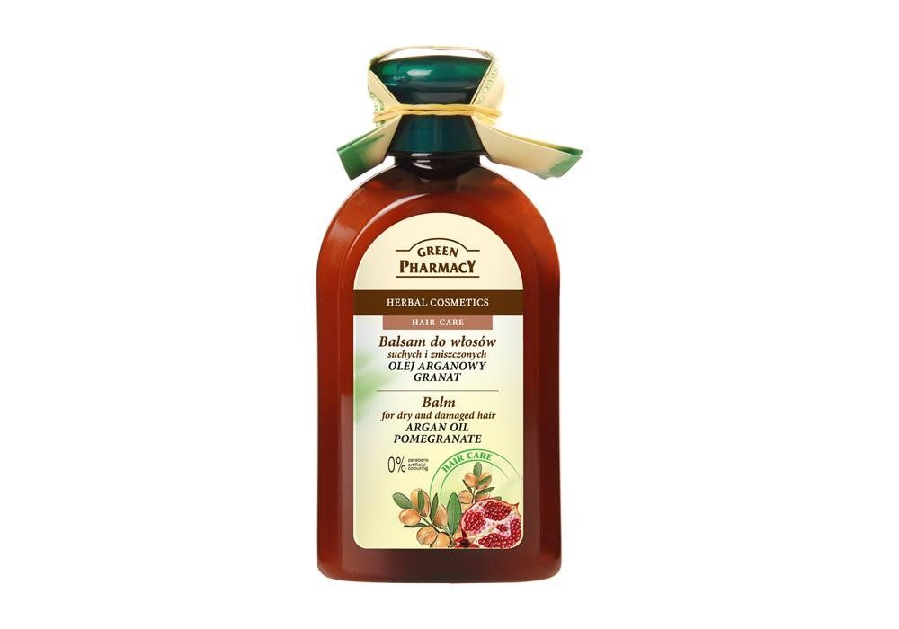 Green Pharmacy Cosmetics Balm For Dry Hair With Argan Oil And Pomegranate 300Ml