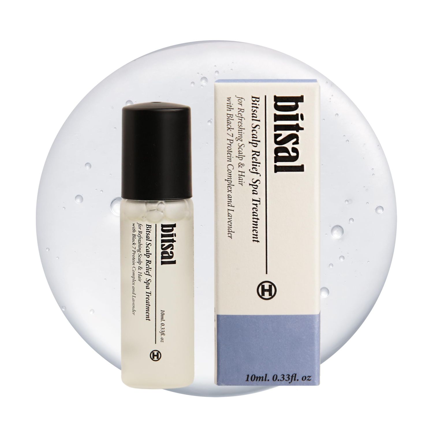 Pack of 3 Bitsal Scalp Relief Spa Treatment Serum with clinically-proven ingredients for thinning hair and uncomfortable scalp; Roll-on applicator for scalp massage with Non-sticky serum