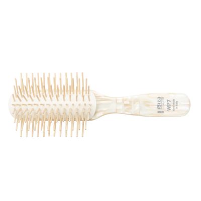 Ibiza Hair Detangling Brush with Wooden Pins (Pearl WP7) Stimulates Scalp Reduces Drying Time Ideal for All Hair Types