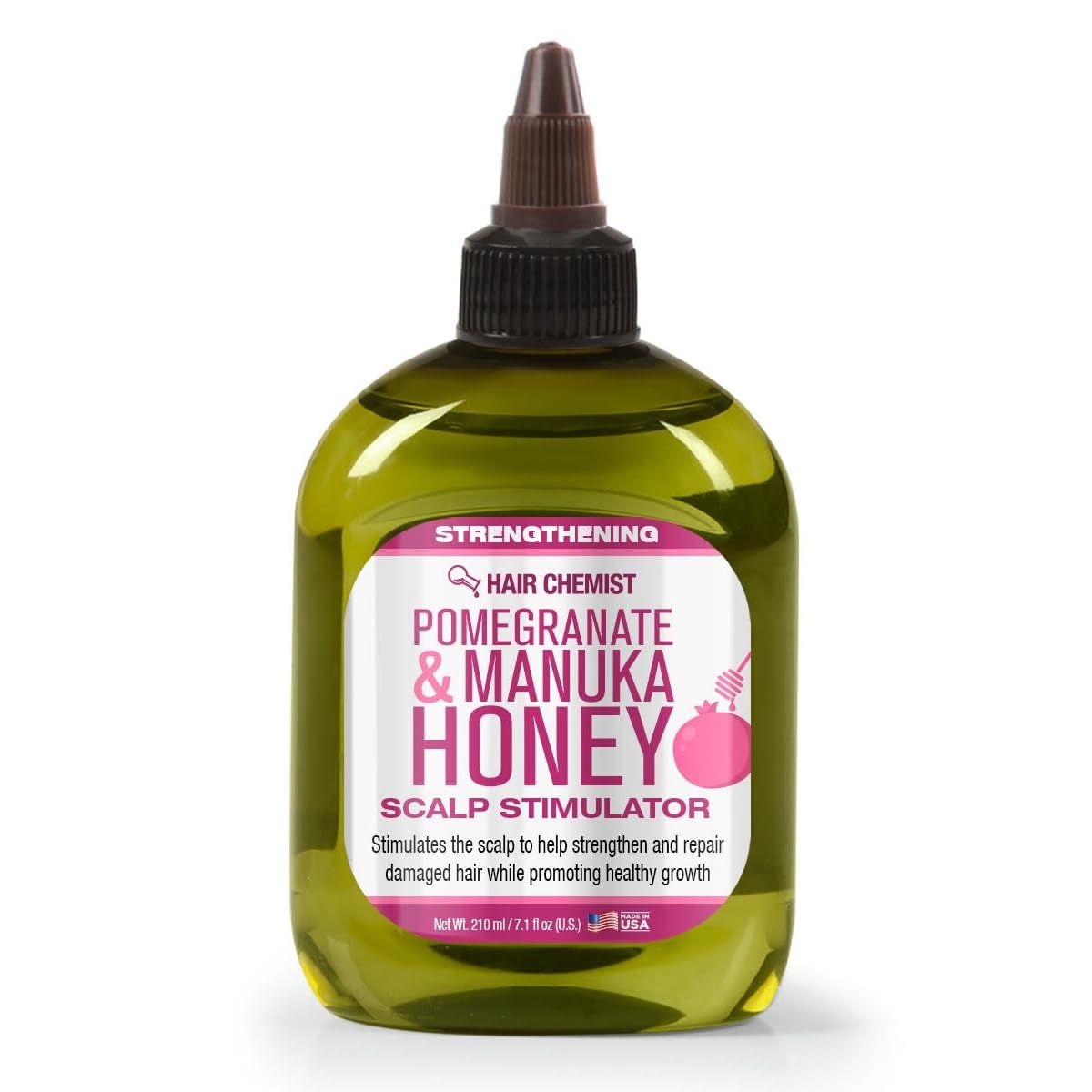 Hair Chemist Pomegranate Manuka Honey Strengthening Scalp Stimulator 7.1 oz. - Deep Scalp Hair Oil Treatment