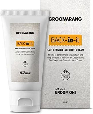 Groomarang Hair Growth Inhibitor Cream Permanent Body and Face Hair Removal - 50G