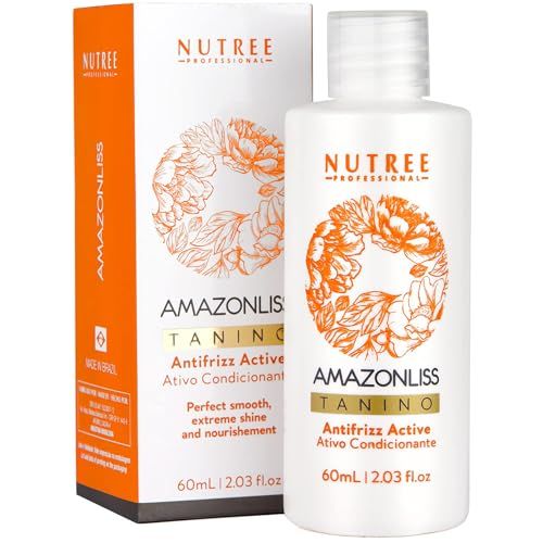 Amazonliss Hair Straightening Brazilian Treatment Tanino - Taninoplastia Hair Treatment - Smoothing, Hydrating, Repairing, Extreme Shine Effect - Formaldehyde Free - 2.03 Fl.oz (Tanino)