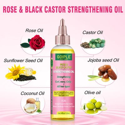 Edge Control Wax for Women Strong Hold - Edge Smoother Edge Wax Styling Tamer Edge Control Wax for Black Hair - Rose Castor Hair Oil for Hair Growth Strengthening Hair Oil Briad Bonnet Brush Set
