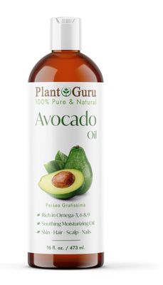 Avocado Oil 16 fl. oz. Cold Pressed 100 Pure Natural Carrier For Skin, Face, and Hair Growth Moisturizer. Perfect For DYI Creams, Lotions, Lip balm and Soap Making.