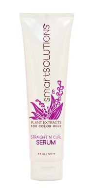 smartSOLUTIONS Straight N&#39; Curl Serum 4 oz, Smooths Straightens Curves Curls Paraben-Free Plant-based