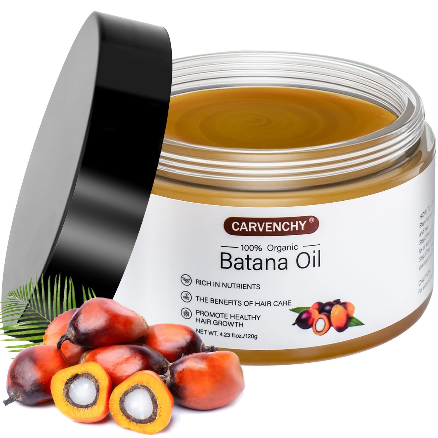 Raw Batana Oil for Hair Growth, Natural Batana Oil for Hair Growth Dr. Sebi Batana Oil, Prevents Loss, Eliminates Split Ends, Increases Hair Thickness for Men and Women