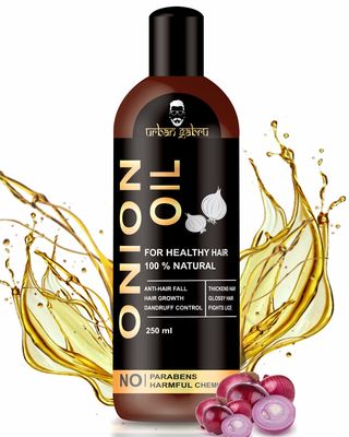 Urbangabru Onion Oil for Hair growth Organic Onion Juice, Hair Oil for Dry Damaged Hair and Growth (8 Fl Oz)
