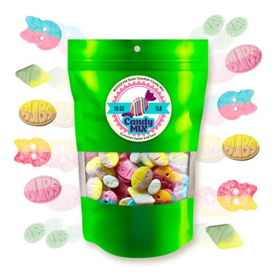 Bubs Swedish Candy Mix, Sweet and Sour Sweden Gummies, Assorted Bulk Candy, Vegan, Gelatin Free-1lb