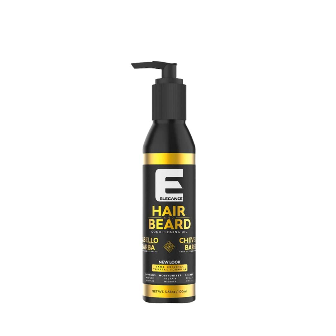 Elegance Hair Beard Conditioning Oil, 3.38 Oz, Enriched with Aloe Vera, Hair Oil that Promotes Healthy Hair and Beard Growth, Reduces Itching