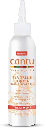 Cantu Shea Butter Tea Tree Jojoba Hair Scalp Oil 6 Ounce (180ml) (2 Pack)
