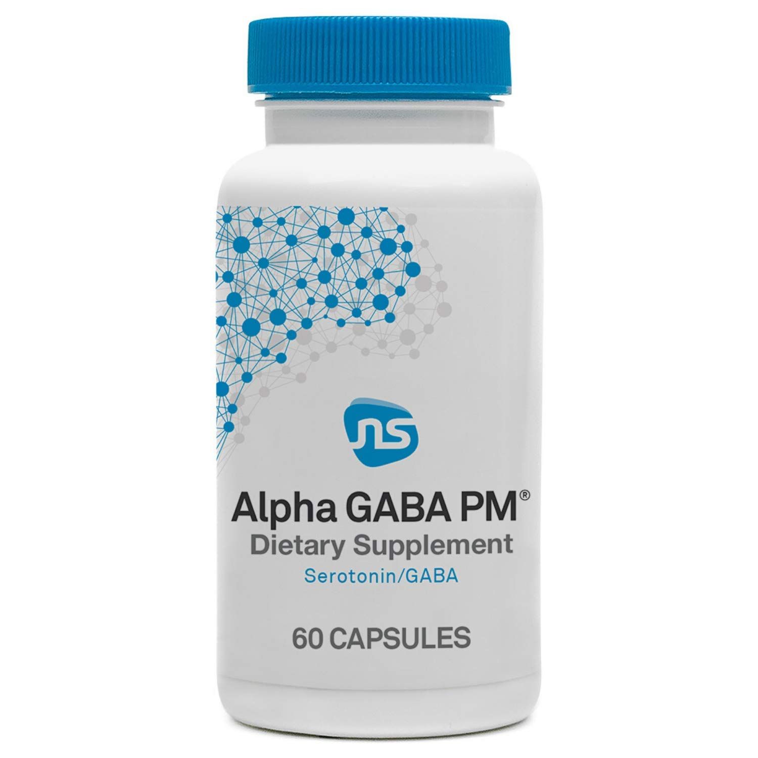 NeuroScience GABA PM Calm Sleep Aid for Adults - 400mg L Theanine Supplement with 5 HTP for Brain Support Magnesium for Sleep - Soothe an Overactive Mind Racing Thoughts (60 Capsules)