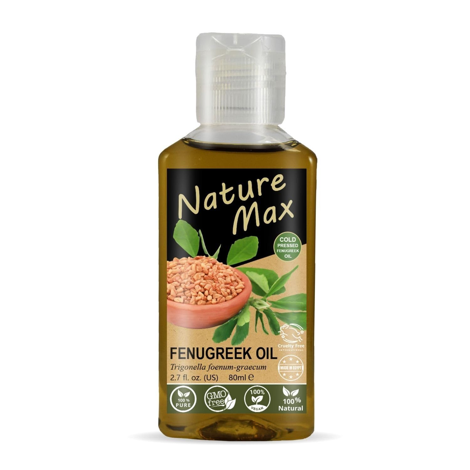 bonballoon Nature Mix Fenugreek Oil Essential Oils Organic Natural Undiluted Pure For Hair Growth Skin Health Care Massage Cold Pressed Premium Quality ( 2.70 oz 80 ml ) , see pictures
