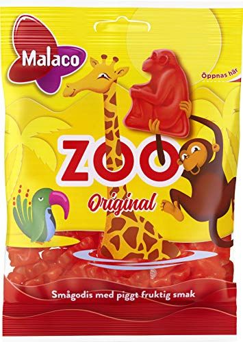 Malaco Zoo Original Fruit Taste Chewy Gummy 2 packs of 80g