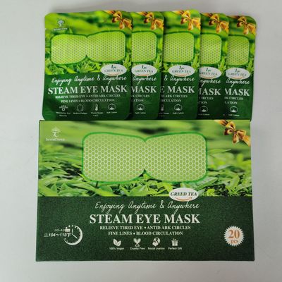 Steam Eye Mask for Travel Essentials,Sleep Mask,Green Tea Warm Compress for Eyes,Heated Eye Mask Reduce Puffiness Dark Circles, Hydrate Soothe Tired Eyes,Self Care SPA Gifts for Women,20 Packs