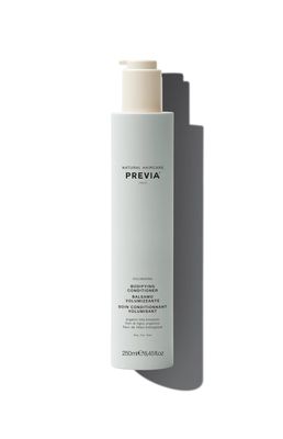 PREVIA Volume Bodifying Conditioner Anti Dandruff Volumizing Conditioner for Thin Hair Hydrating Formula with Tilia Blossom Extract Sulfate Paraben Free Strengthens Fine Hair 8.45 oz