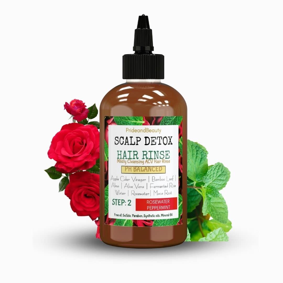Pride and Beauty, Apple Cider Vinegar Hair Rinse - Natural Hair Cleanser for Product Build Up - Loc Care and Maintenance Products (Step 2 - ACV Hair Rinse)