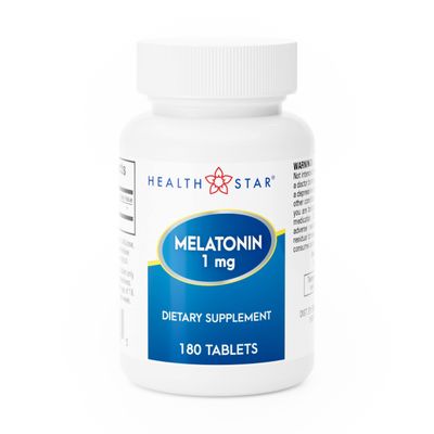 GeriCare Melatonin 1mg Tablet Dietary Supplement 180 Count (Pack of 1)