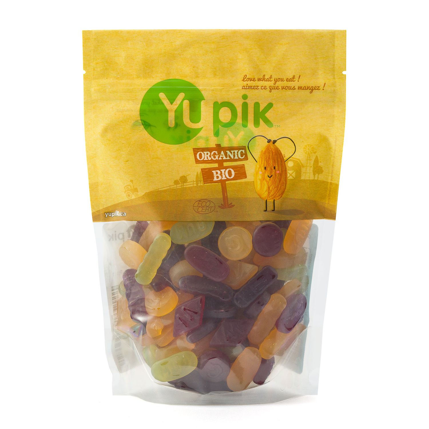 Yupik Organic Veggie Wine Gums, Gelatin-Free, 1.1 lb (17.6 oz), Gluten-Free, Vegan, Non-GMO, Natural Colors Flavors, Made from Fruit Juice, Sweet Candy, Delicious Snack, Ideal for Gifting, Holidays