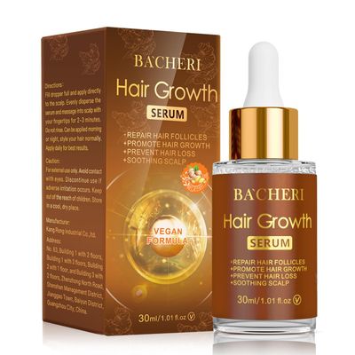 BACHERI Scalp Serum for Hair Growth, Hair Strengthening Serum With Thuja Orientalis, Prevent Hair Loss Thinning, Natural Nourishing Treatment for All Hair Types, 30 ml