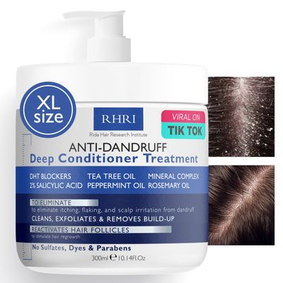 Anti Dandruff Deep Conditioner with Tea Tree Oil Salicylic Acid Anti-Fungal Relief Dandruff Treatment For Itchy Scalp and Folliculitis Scalp Treatment Which Promotes Healthy Hair Growth