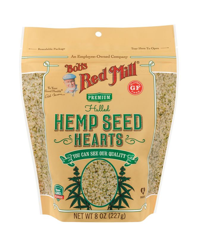Bob&#39;s Red Mill Hemp Seed Hearts - 8 Ounce (Pack of 1), Raw and Shelled, 10g Plant Based Protein, Non GMO, Vegan, Keto, Paleo, Gluten Free
