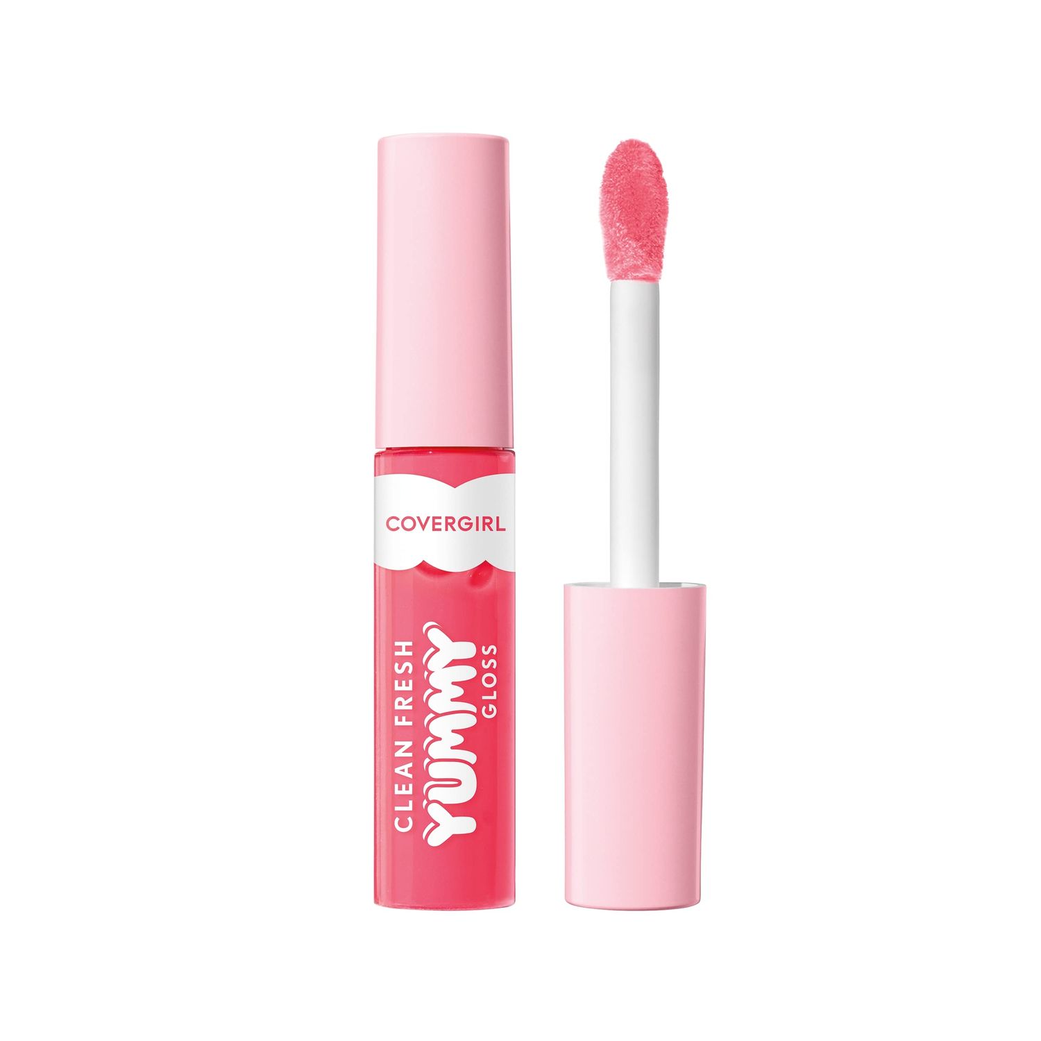 COVERGIRL Clean Fresh Yummy Gloss - Lip Gloss, Sheer, Natural Scents, Vegan Formula - Glamingo Pink