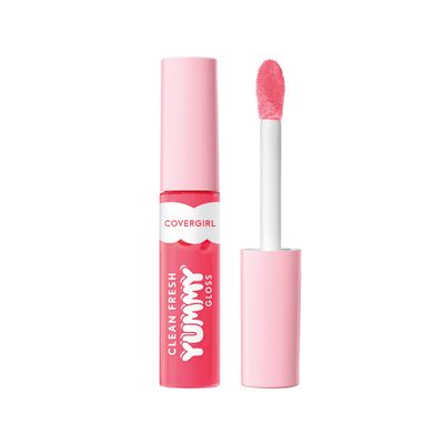 COVERGIRL Clean Fresh Yummy Gloss - Lip Gloss, Sheer, Natural Scents, Vegan Formula - Glamingo Pink