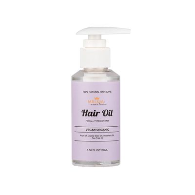 Malkia Essentials- Organic Hair Oil, Lightweight Hydrating Natural Oil Blend for Shine and Growth, Anti-Frizz, Repair Breakage and Dry Hair For Women, Soft and Silky Leave-In Care, Daily Use