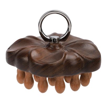 Wooden Scalp Massager, Wooden Tooth Hair Comb Brush Scalp Massager Brush for Hair Growth Alleviate Stress Improve Sleep
