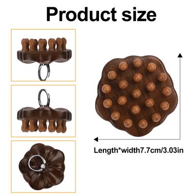 Wooden Scalp Massager, Wooden Tooth Hair Comb Brush Scalp Massager Brush for Hair Growth Alleviate Stress Improve Sleep