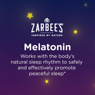 Zarbee's Kids 1mg Melatonin Chewable Tablet, Drug-Free Effective Sleep Supplement, Easy to Take Natural Grape Flavor Tablets for Children Ages 3 and Up, 30 Count