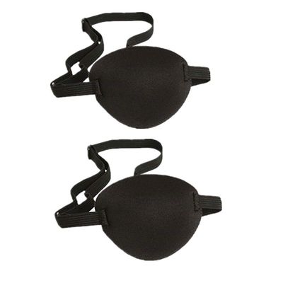 RUITASA 2 Pcs Adult Kid&#39;s Black Adjustable Soft and Comfortable Pirate Eye Patch Single Eye Mask for Amblyopia Lazy Eye