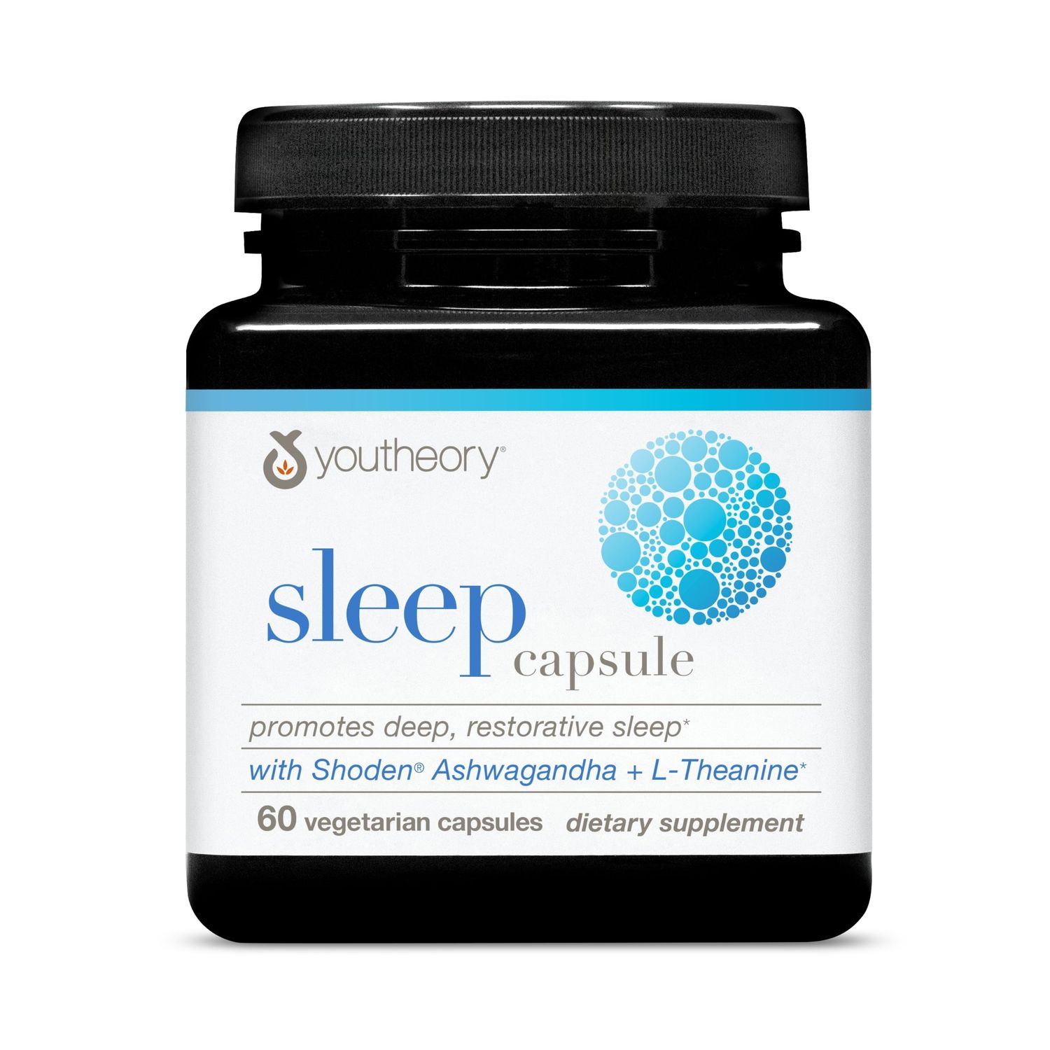 Youtheory Sleep Capsule - Vegan Sleep Support Supplement with Passion Flower, Lemon Balm, L-theanine Ashwagandha - 60 Vegetarian Capsules