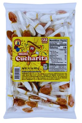 Mini Cucharita Tamarindo Spoon Candy (100 Count) - Dulces Tpicos Brand - Hot Candy Tamarind Mini Spoon - Mexican Candy