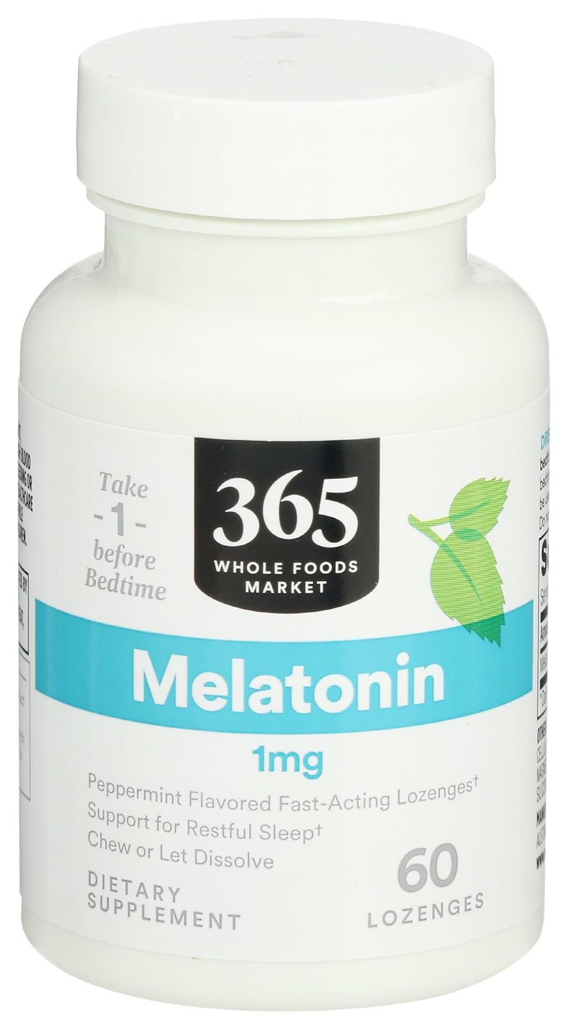 365 Everyday Value, Melatonin Lozenges 1mg, Peppermint Flavor, 60 Count