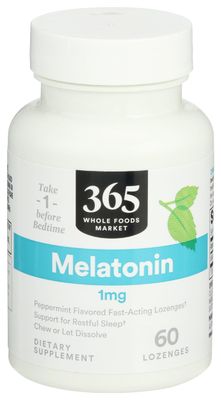 365 Everyday Value, Melatonin Lozenges 1mg, Peppermint Flavor, 60 Count