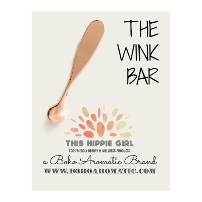 THIS HIPPIE GIRL The Wink Bar Rose Gold Eye Cream Applicator Puffy Eye Cream Tool to help massage under eye cream Premium Zinc Alloy, Durable beauty tools Mini Facial Care Tool