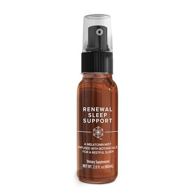 Isagenix Renewal Sleep Support - Fast-Acting Oral Melatonin Sleep Spray - Infused with Botanicals for Natural Sleep Cycle Realignment - Refreshing Cool Spearmint Flavor - No Artificial Ingredients