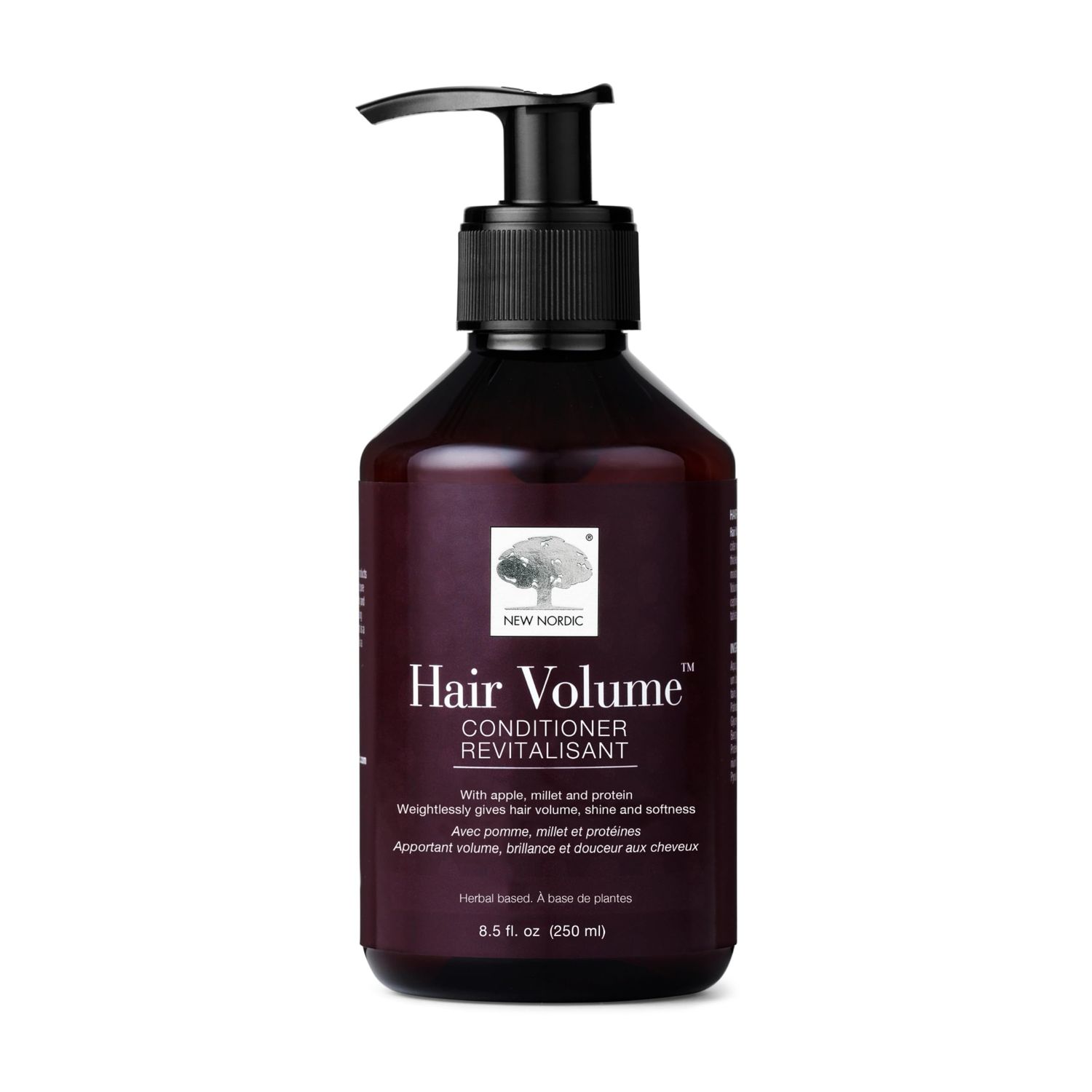New Nordic Hair Volume Conditioner, Creamy Herbal Recipe to Weightlessly Hydrate, Volumize, Soften Shine, Vegan, Clean Ingredients, 8.5 Fl Oz