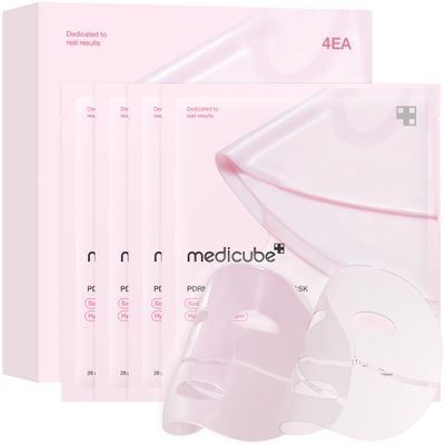 medicube Salmon DNA PDRN pink collagen jelly gel mask overnight face mask for glass glow skin- elasticity, hydrating, firming and moisturizing korean skincare, 28g, 4ea