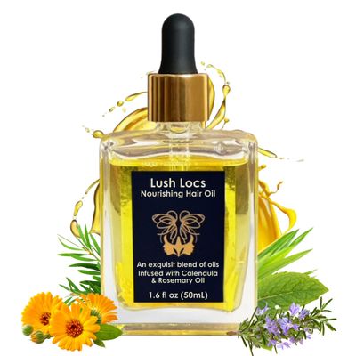 Rosemary Oil for Hair Growth Infused With Peppermint Oil, Tea Tree Oil, Lemongrass Essential Oil Light Weight Hair Oil for Locs Dreads, Sisterlocks Scalp Massager Loc Oil by NVLX Labs - 1.6 Oz