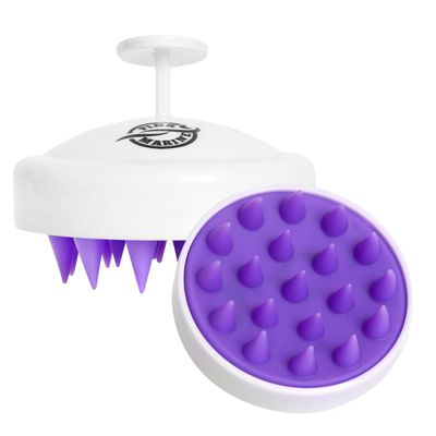 URBAN SOMBRERO Pink Marine Hair Scalp Massager, Silicone Hair Shampoo Brush for Scalp Care, Dry Scalp and Hair Growth - White Purple