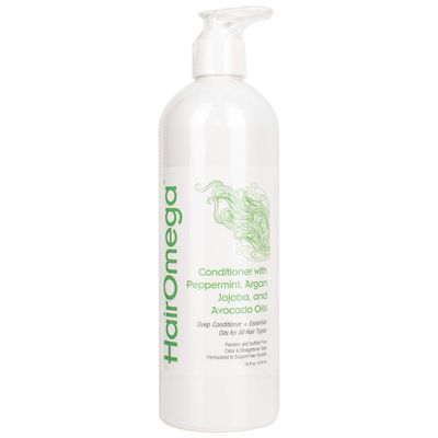 DrFormulas Conditioner, 16 oz - HairOmega Sulfate Free with Deep Conditioning Moroccan Argan, Jojoba, Avocado Oils For Thin, Dry, Damaged Hair, Color Treated Hair Safe