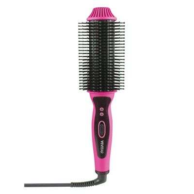 Vivitar Ceramic StraighteningCurling Hair Brush, Pink (PG-7250-PNK)